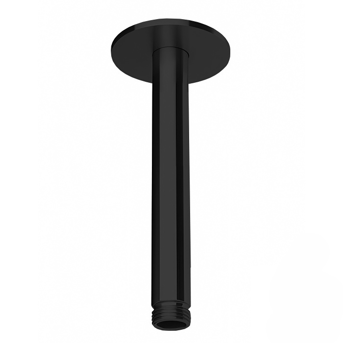 Almar Arms Кронштейн для верхнего душа, потолочный 15см., с круглым отражателем, цвет: черный матовый