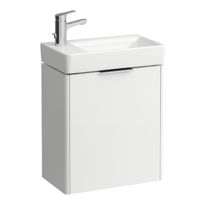 Laufen Base Тумба с раковиной, 47x26.5x53см., с 1 дверью, петли слева, органайзер для ящика, цвет: белый матовый