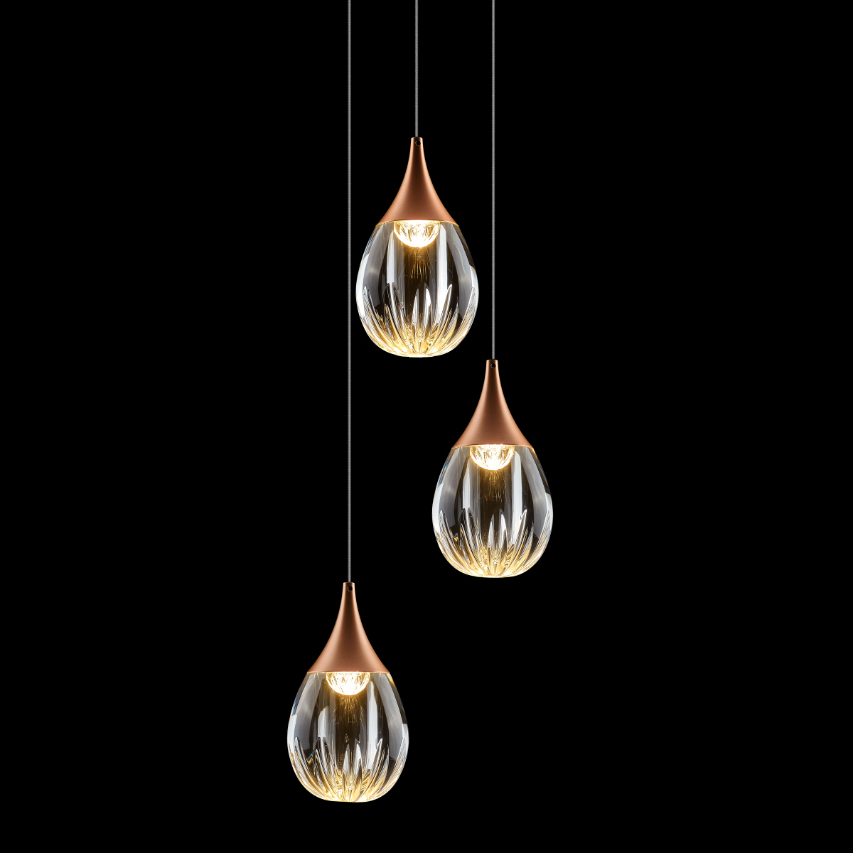 Подвесной светильник Delight Collection Stilla MD24001004-3A copper/clear