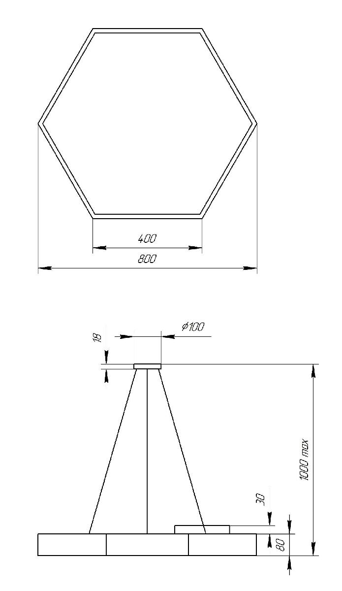 Подвесной светильник Эра Geometria SPO-122-B-40K-066 Б0050553