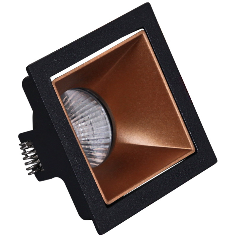 Встраиваемый светильник Reluce 16086-9.0-001PT MR16 BK+ROSE GD
