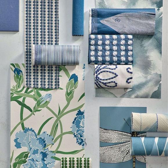 Обои Harlequin 113134 Fleur de Joie French Blue/Succulent/Soft Focus