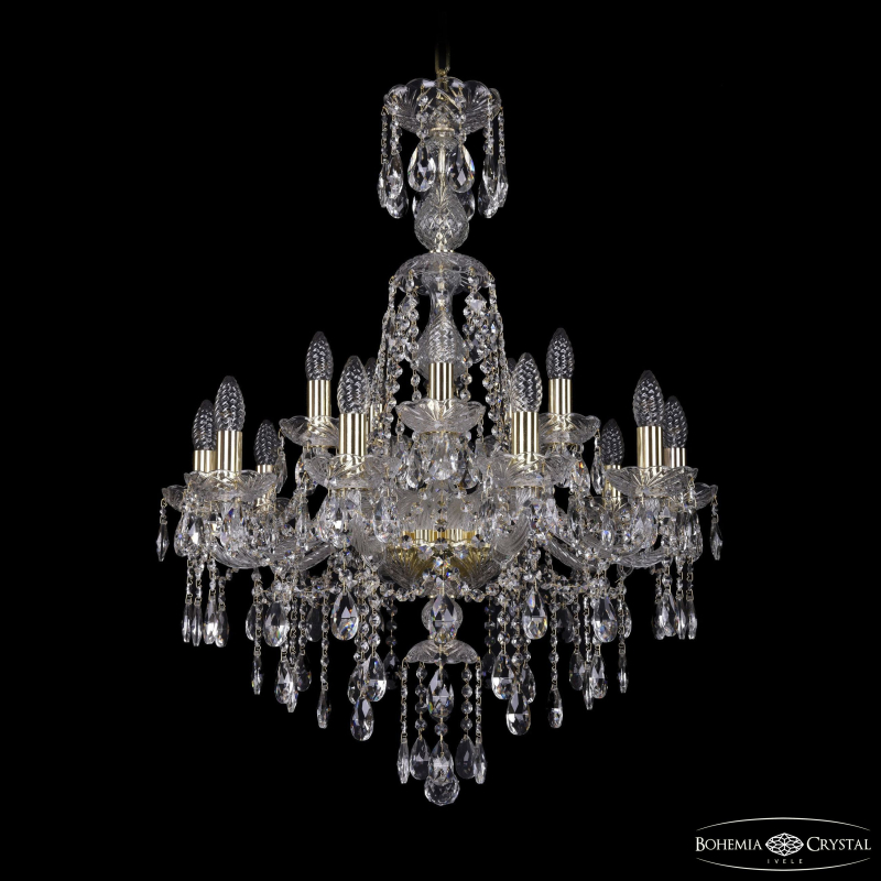 Подвесная люстра Bohemia Ivele Crystal 1415/10+5/220/XL-86 G