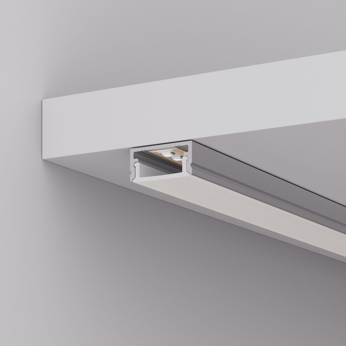 Набор для светодиодной подсветки Arlight ARL-KIT-SLIM-FC 24V Day4000 (14 W/m, IP20, 2m) (Алюминий+пластик) 053437
