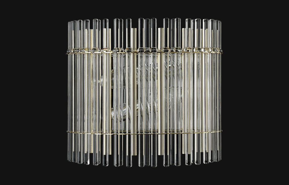 Настенный светильник Crystal Lux AURELIO AP2 GOLD+CHROME/TRANSPARENT