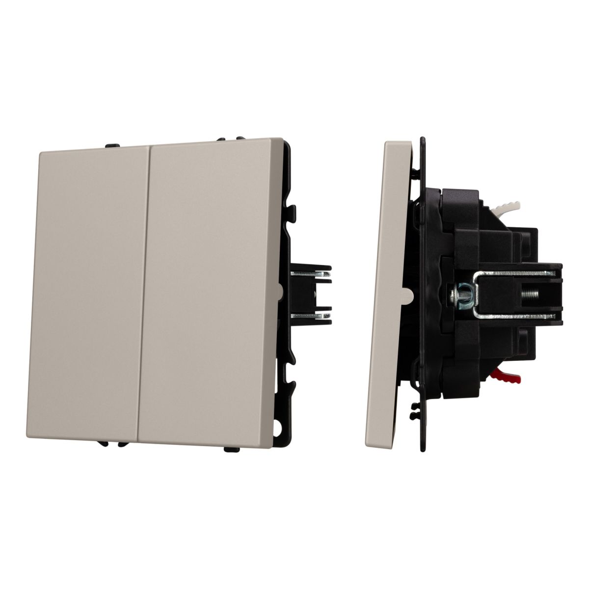 Механизм выключателя двухклавишный проходной Arlight SWT-NOBE-MKP2-SFPL-CA (230V, 10A) 059422