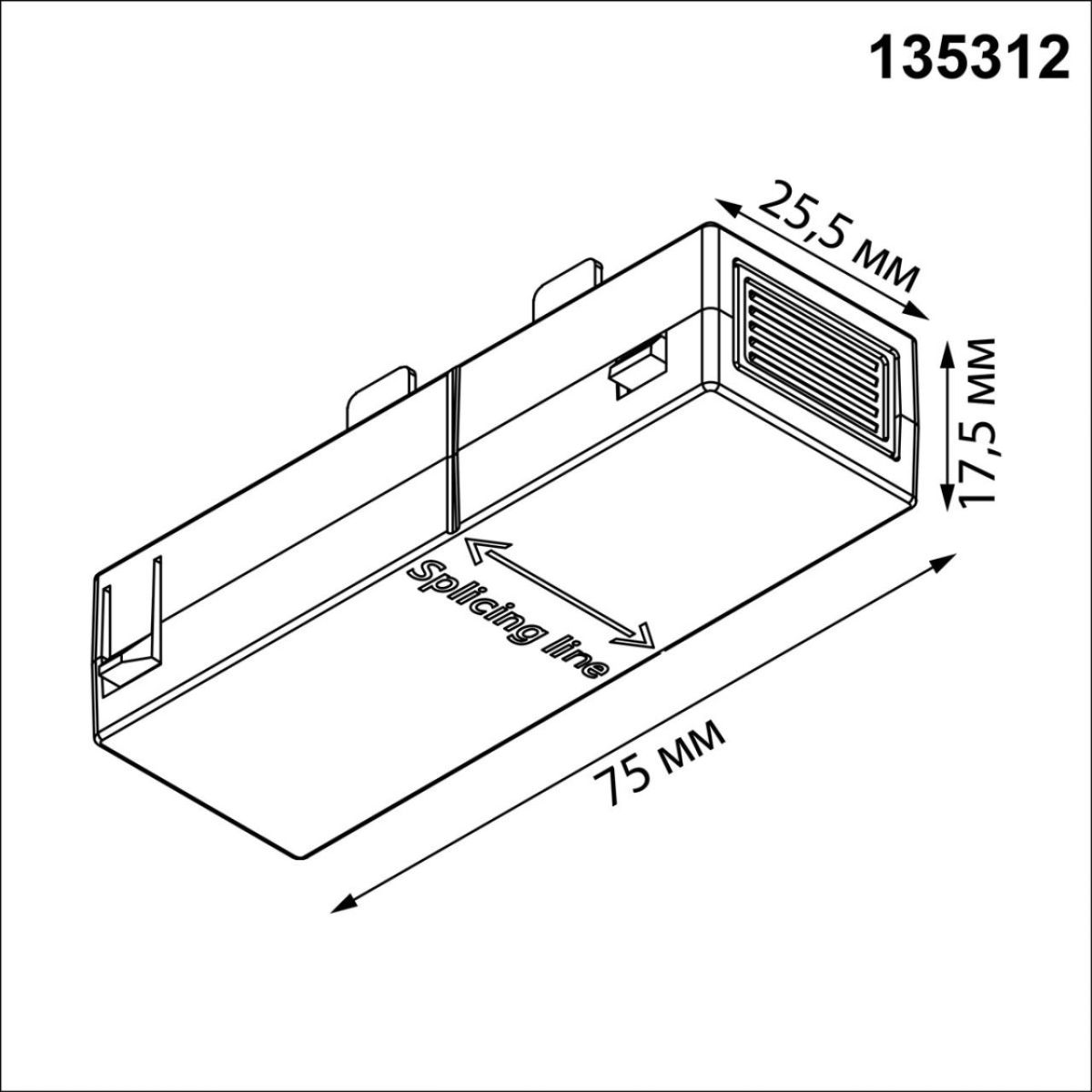 Соединитель с токопроводом прямой Novotech Port Vector 135312