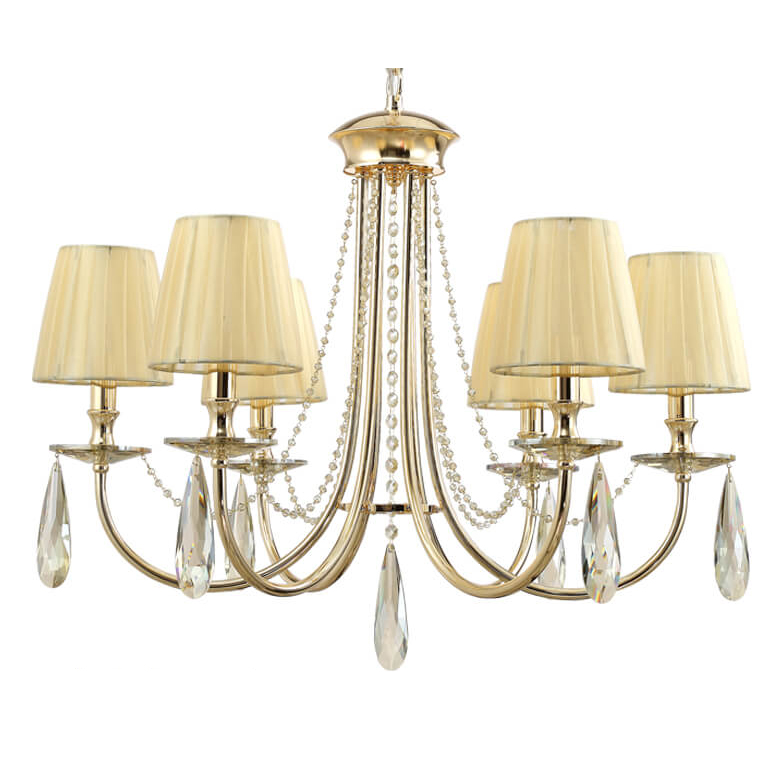 Подвесная люстра Crystal Lux Victoria SP6 Gold/Amber