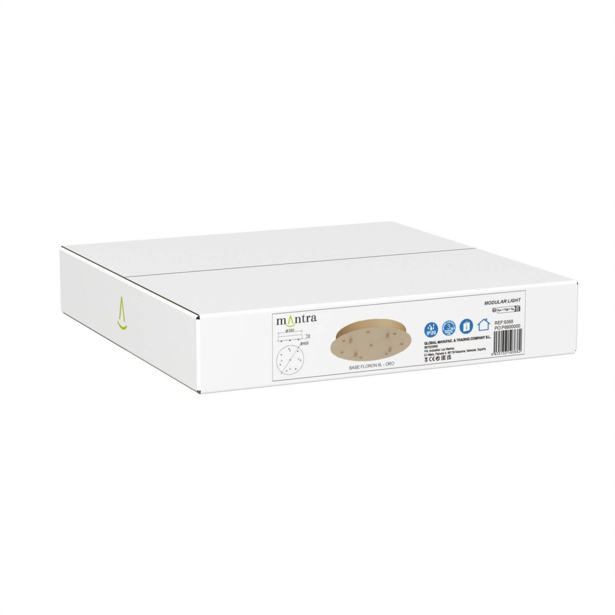 Основание потолочное 8L Mantra Modular Light Florones 9368