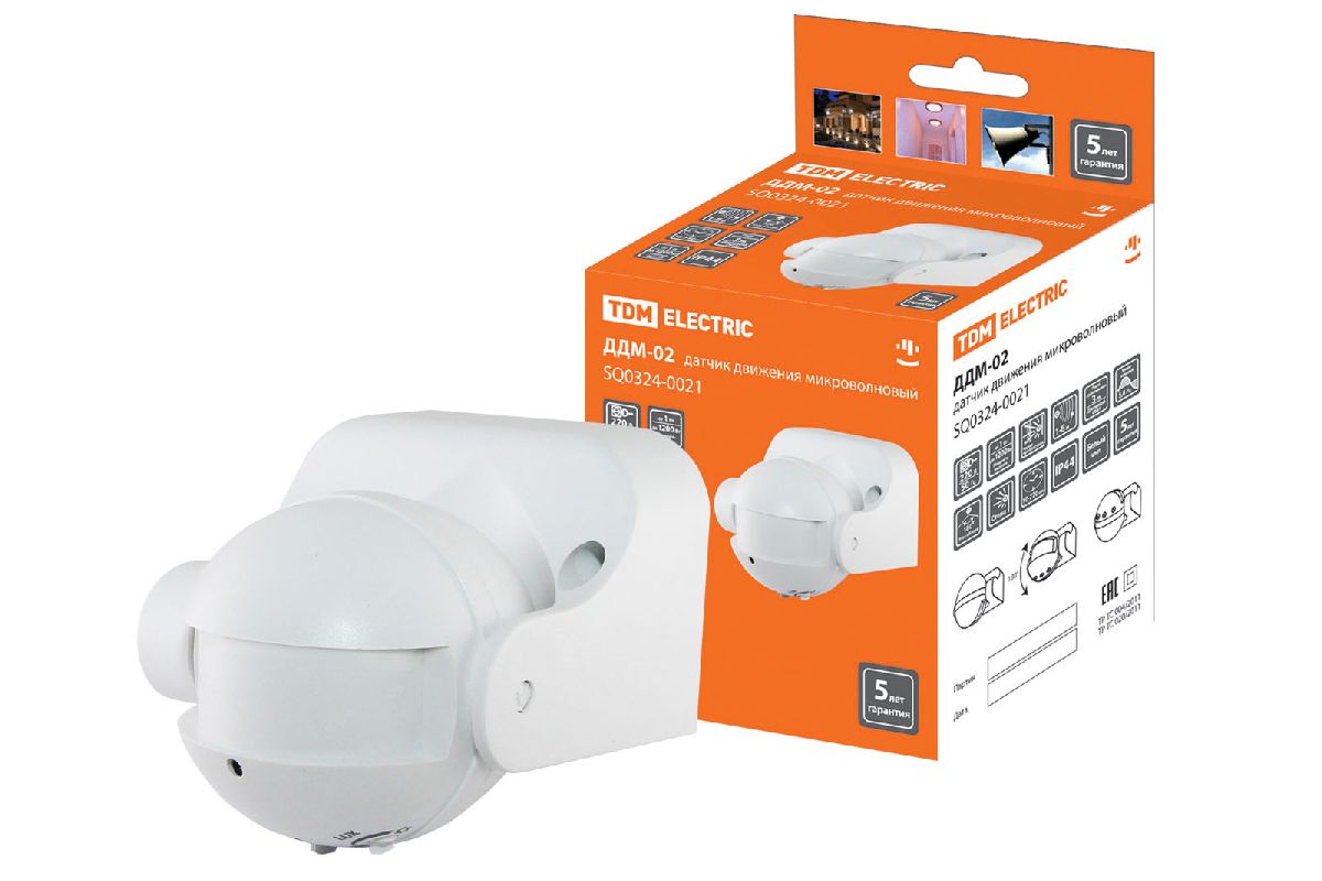 Датчик движения микроволновый TDM Electric ДДМ-02 SQ0324-0021