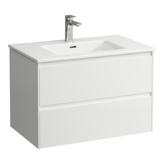 Laufen Pro S Комплект: база подвесная 80х50см, с раковиной, 1 отв., 2 ящика, цвет: белый матовый