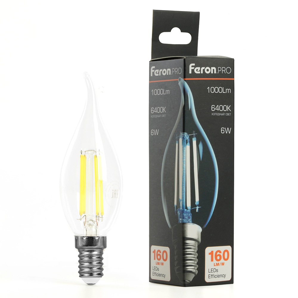 Лампа светодиодная Feron LB-1216 E14 6W 6400K 51264