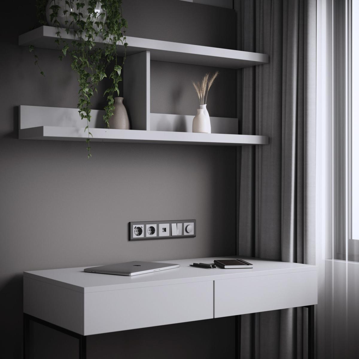 Розетка с заземлением, шторками и USB тип A+C Werkel W1171765 4690389195600 a063618