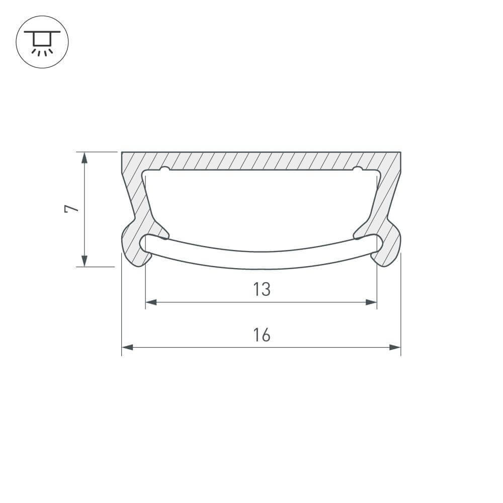 Профиль Arlight TM-2000 (CT) ANOD 017796
