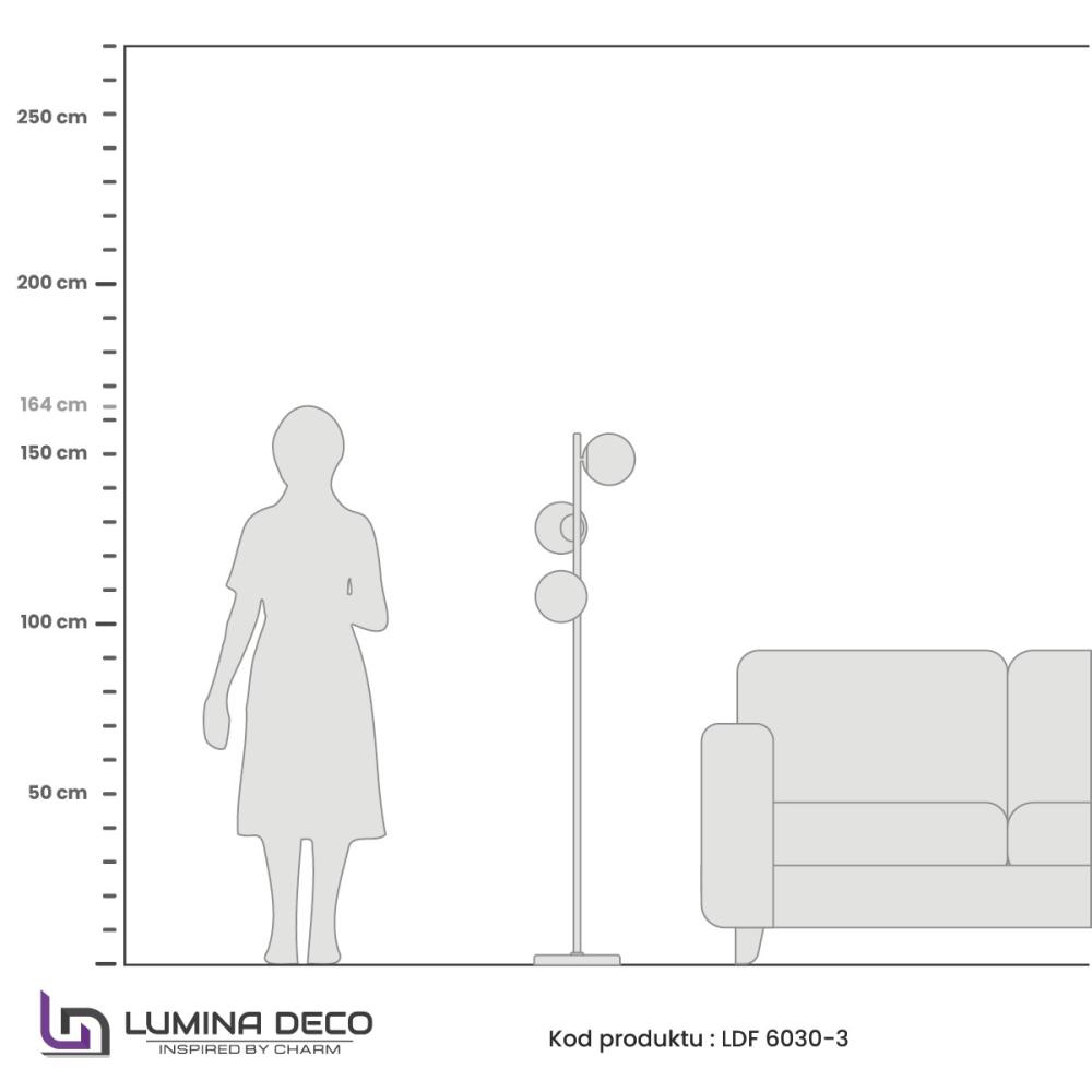 Торшер Lumina Deco Fredica LDF 6030-3 CHR