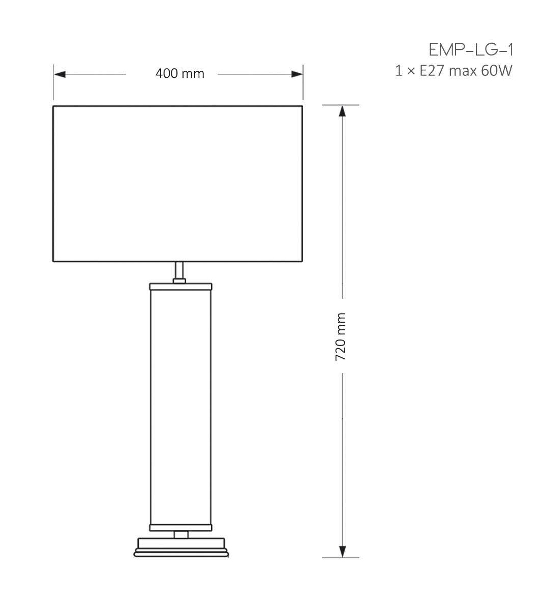 Настольная лампа Kutek Mood Empoli EMP-LG-1 (Z)
