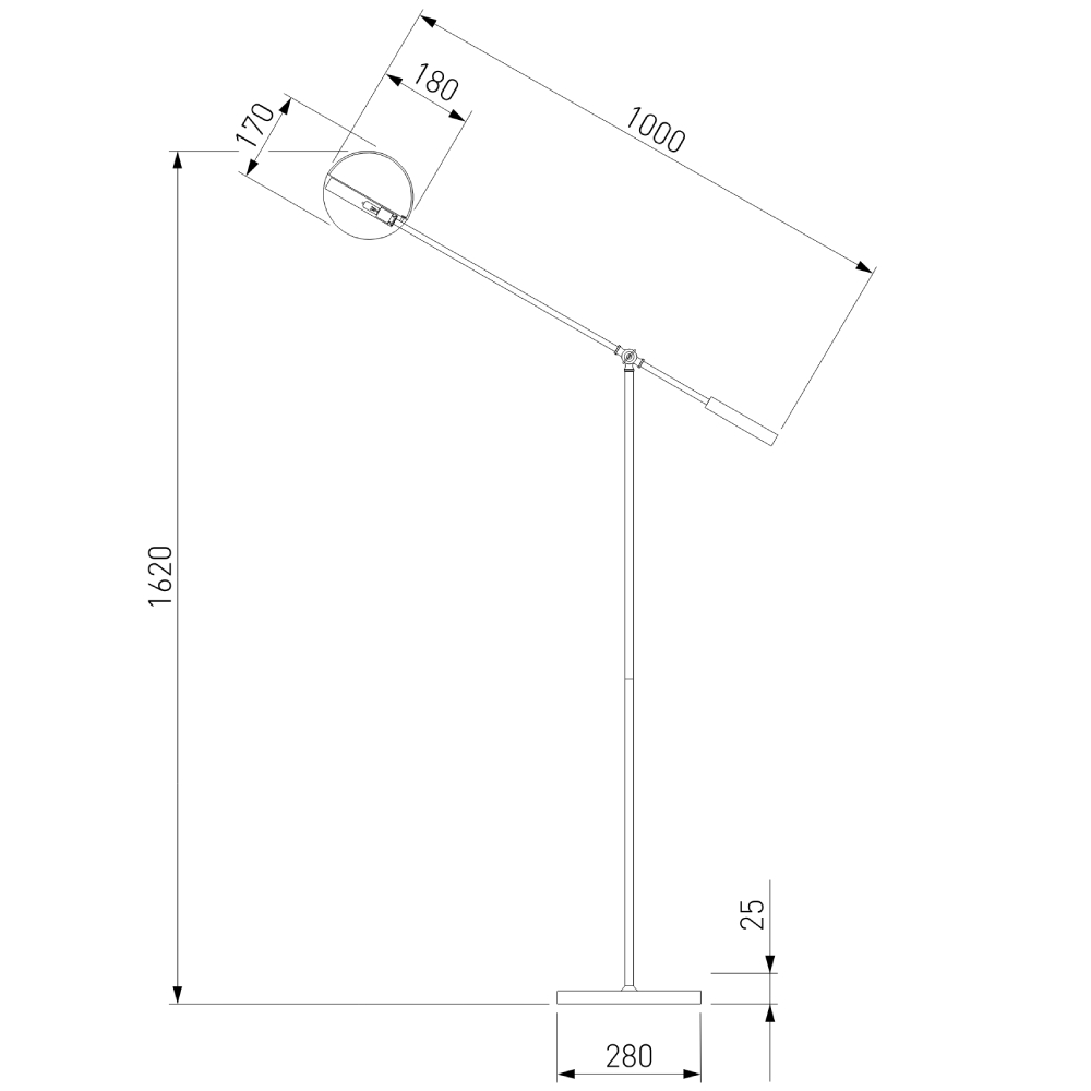 Торшер Eurosvet Grazia 01143/1 черный/золото a062045