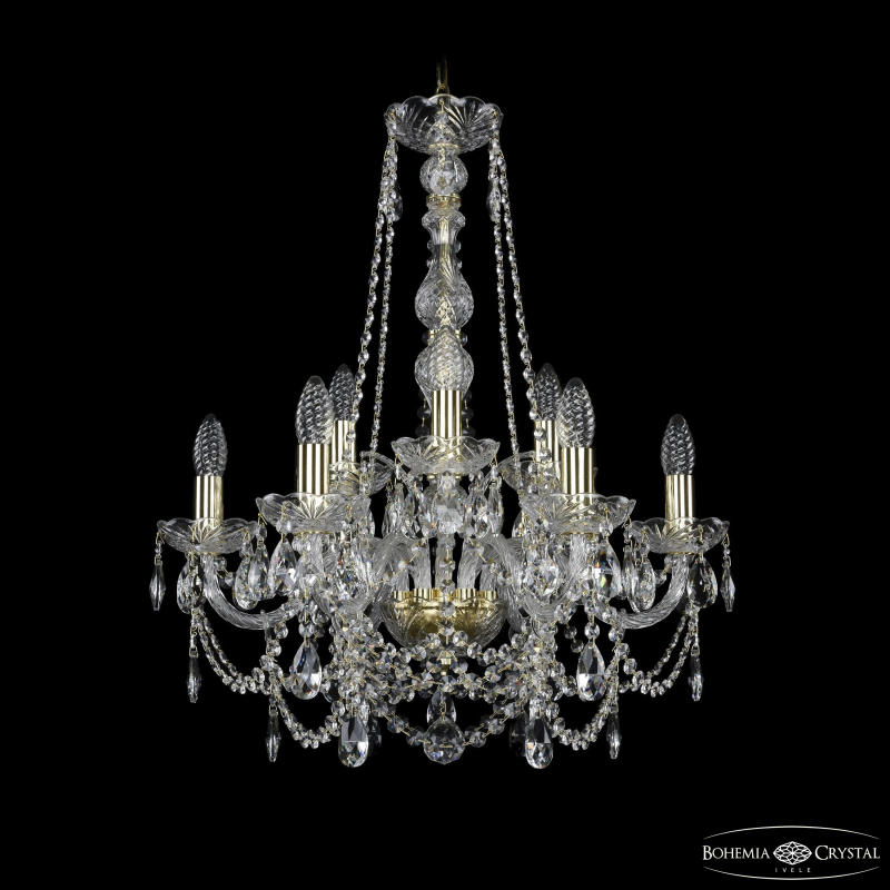 Подвесная люстра Bohemia Ivele Crystal 1411/6+3/195/h-66 G