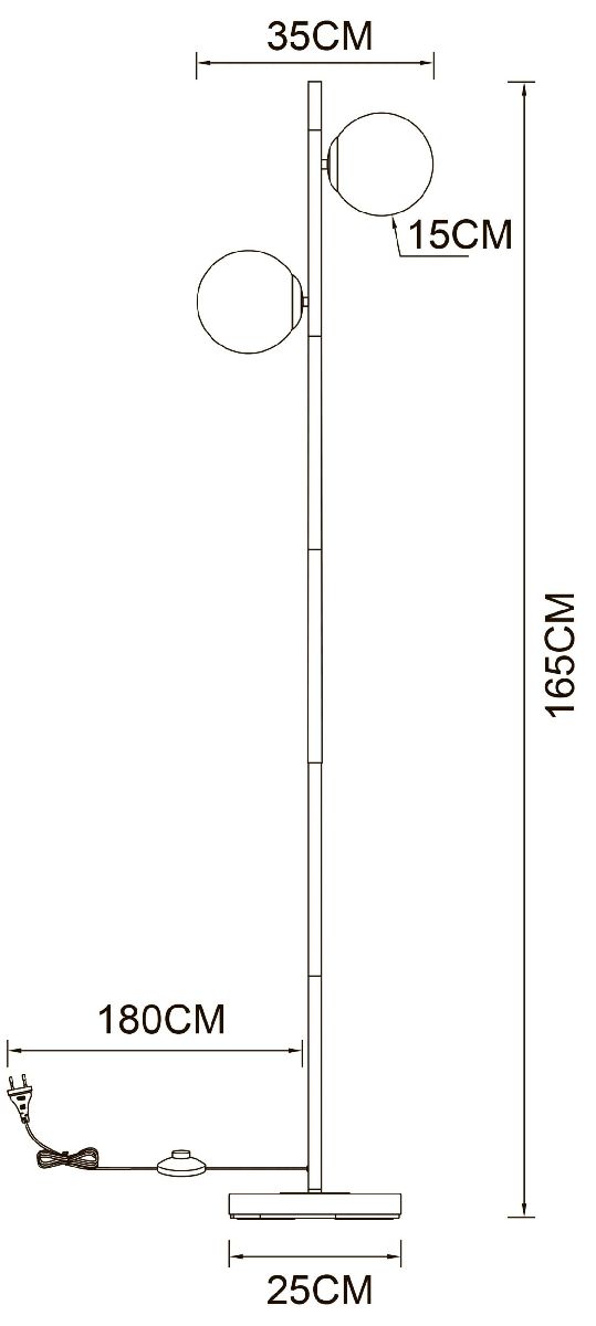 Торшер Arte Lamp Alcor A2224PN-2BK