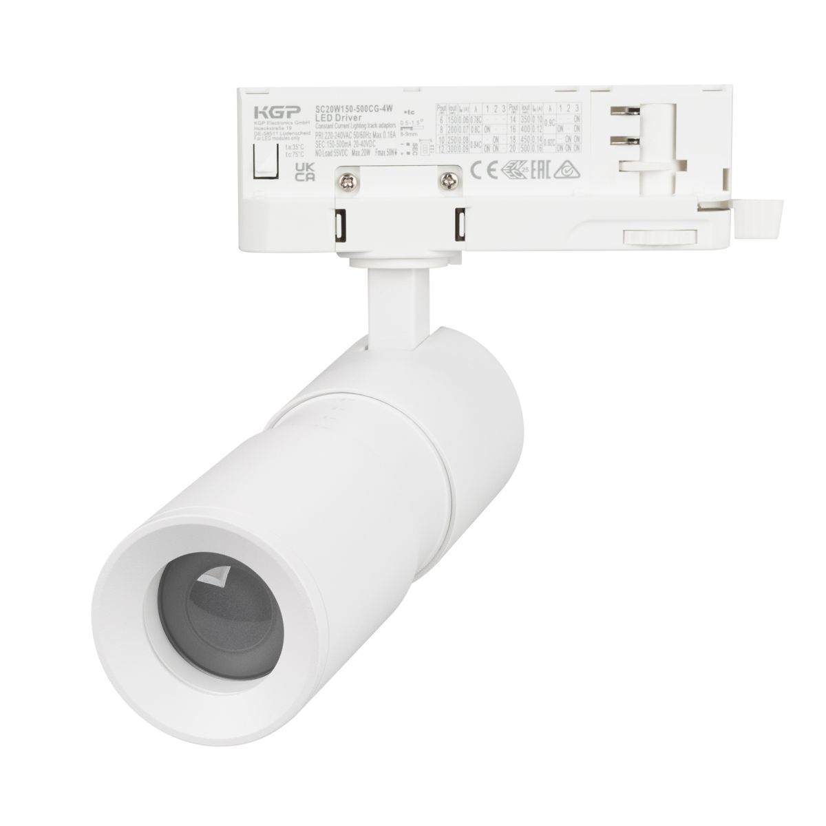 Трековый трехфазный светильник Arlight LGD-ARTEMIS-TRACK-4TR-R55-12W Warm2700 (WH, 8-80 deg, 230V, TRIAC) (IP20 Металл) 053474