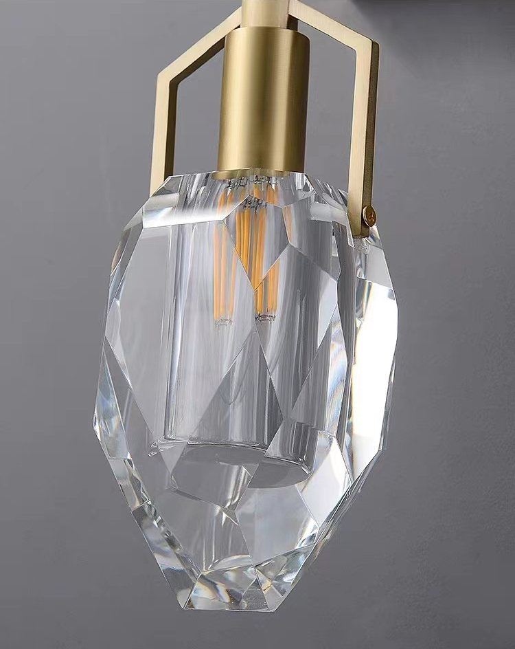 Бра DeLight Collection Wall lamp 8960-1W brass/clear