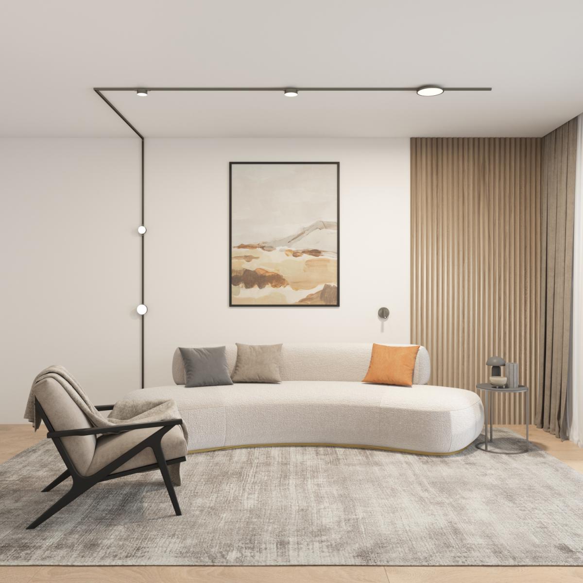 Трековый однофазный светильник Denkirs Shine flow DK5761-DN