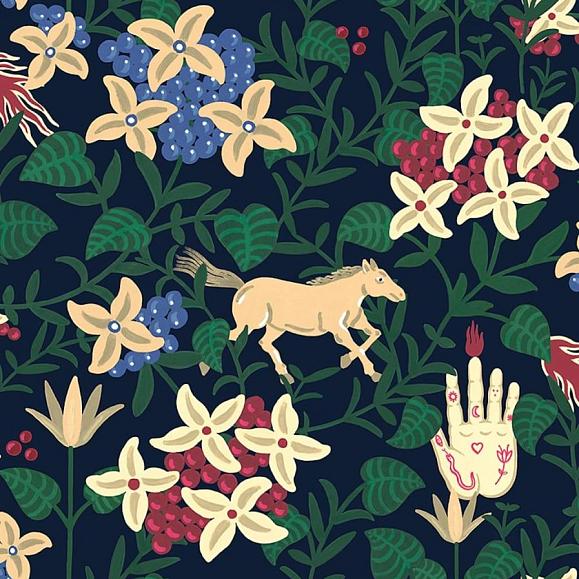 Обои Coordonne 8800046V Neo-Flowery Navy