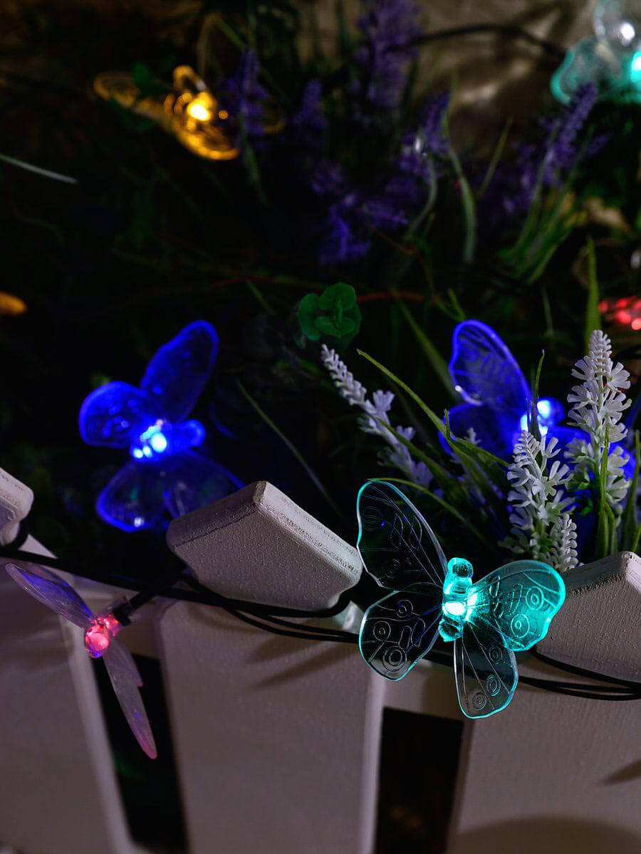 Гирлянда на солнечных батареях (UL-00006557) Uniel Бабочки USL-S-129/PT4000 Butterflies