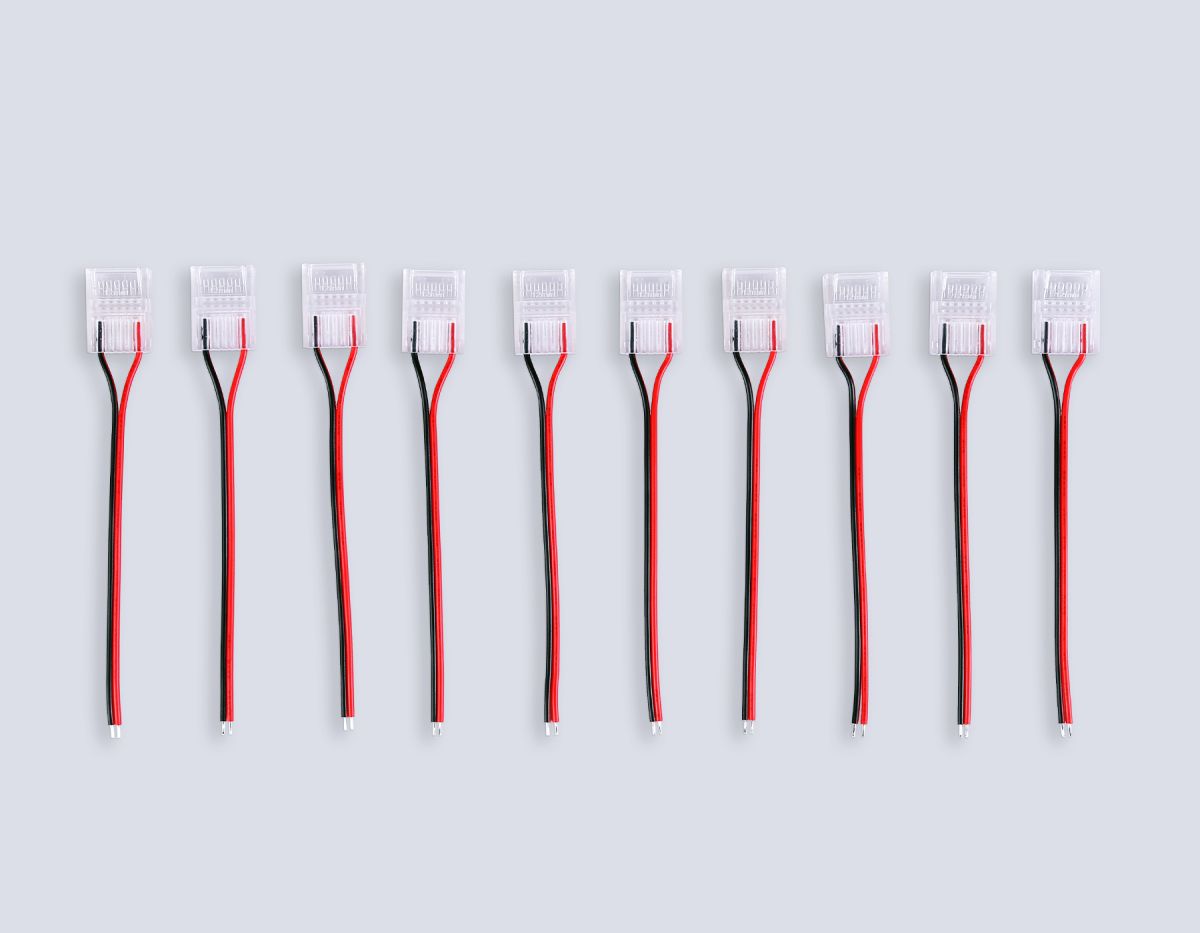 Соединитель гибкий односторонний Ambrella Light Illumination COB 12/24V для лент 12mm (2 конт.) (10шт. в комплекте) GS7378