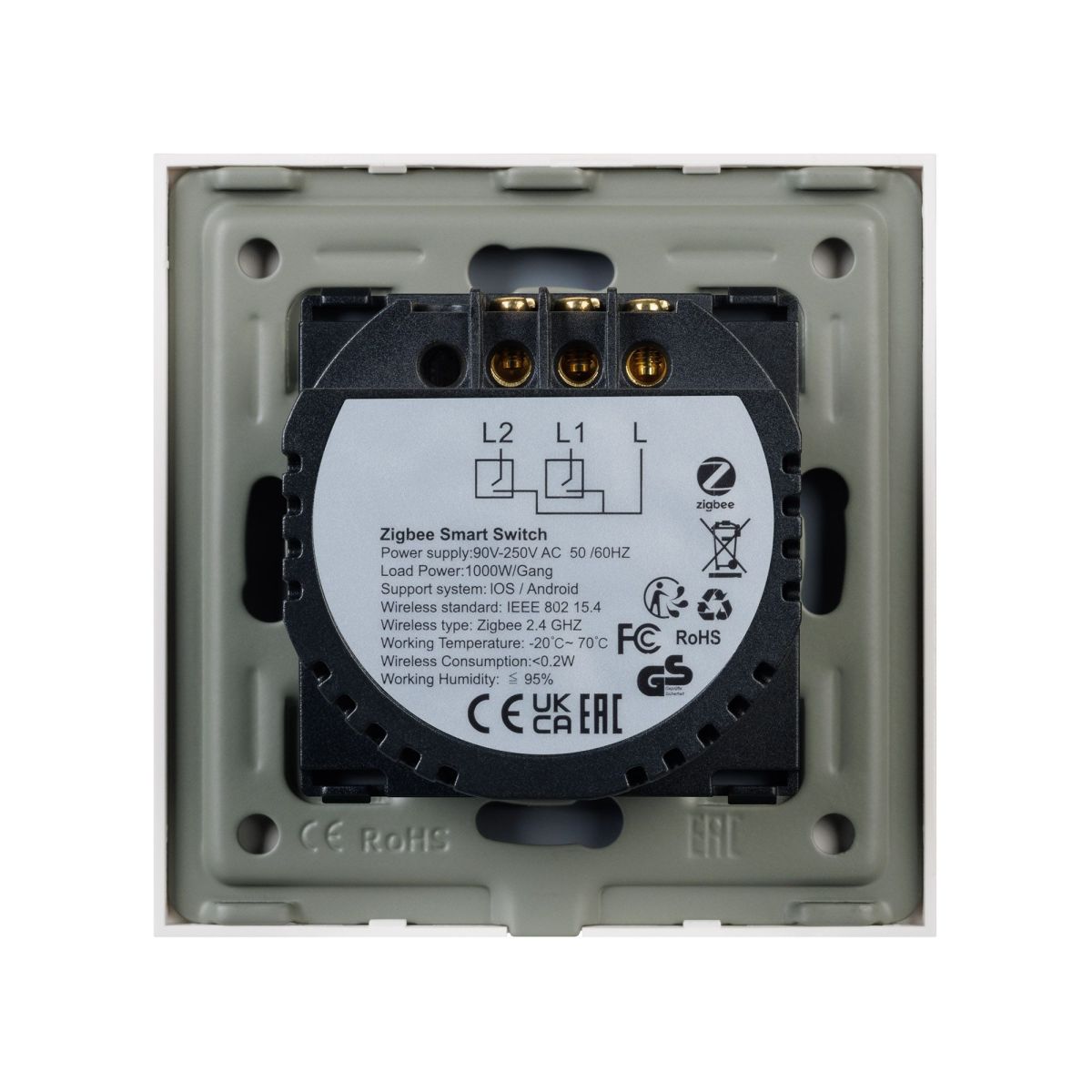 Выключатель сенсорный Arlight SWT-OMALI-S02-ZB-GD (250V, 10A, Zigbee) 050038