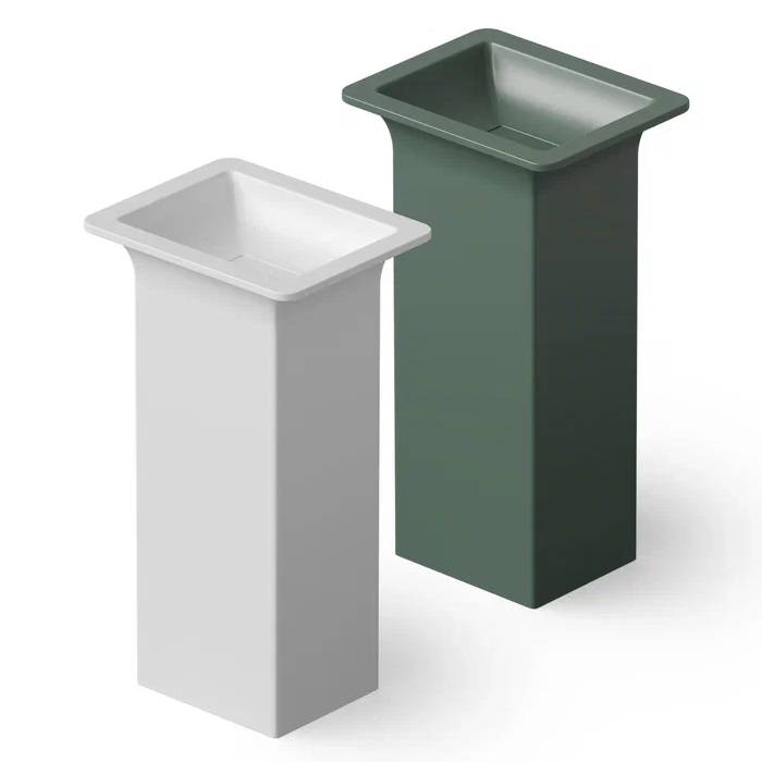 Dea Design Pedestal Basin Раковина 50х40х90см., напольная, без отв., Solid Surface, цвет: White №18