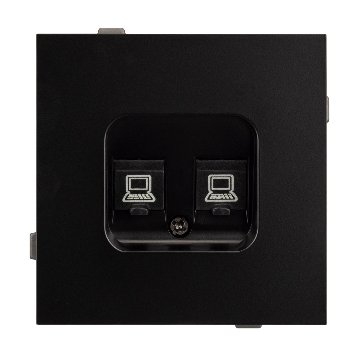Механизм компьютерной розетки двойной Arlight SCT-TENDO-MPC2-PL-BK (RJ-45, CAT6) 054101