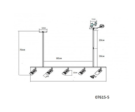 Люстра на штанге Kink Light Кайко 07615-5,19
