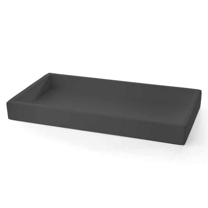 3SC Mood Black Лоток универсальный, настольный, композит Solid Surface, цвет: чёрный матовый