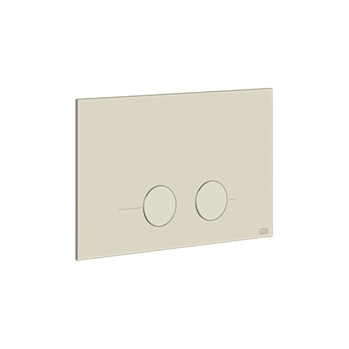Gessi Technical Accessories Клавиша смыва для унитаза, двойная, для систем инсталляций Geberit Sigma8 и Sigma12, цвет: Brushed Brass PVD