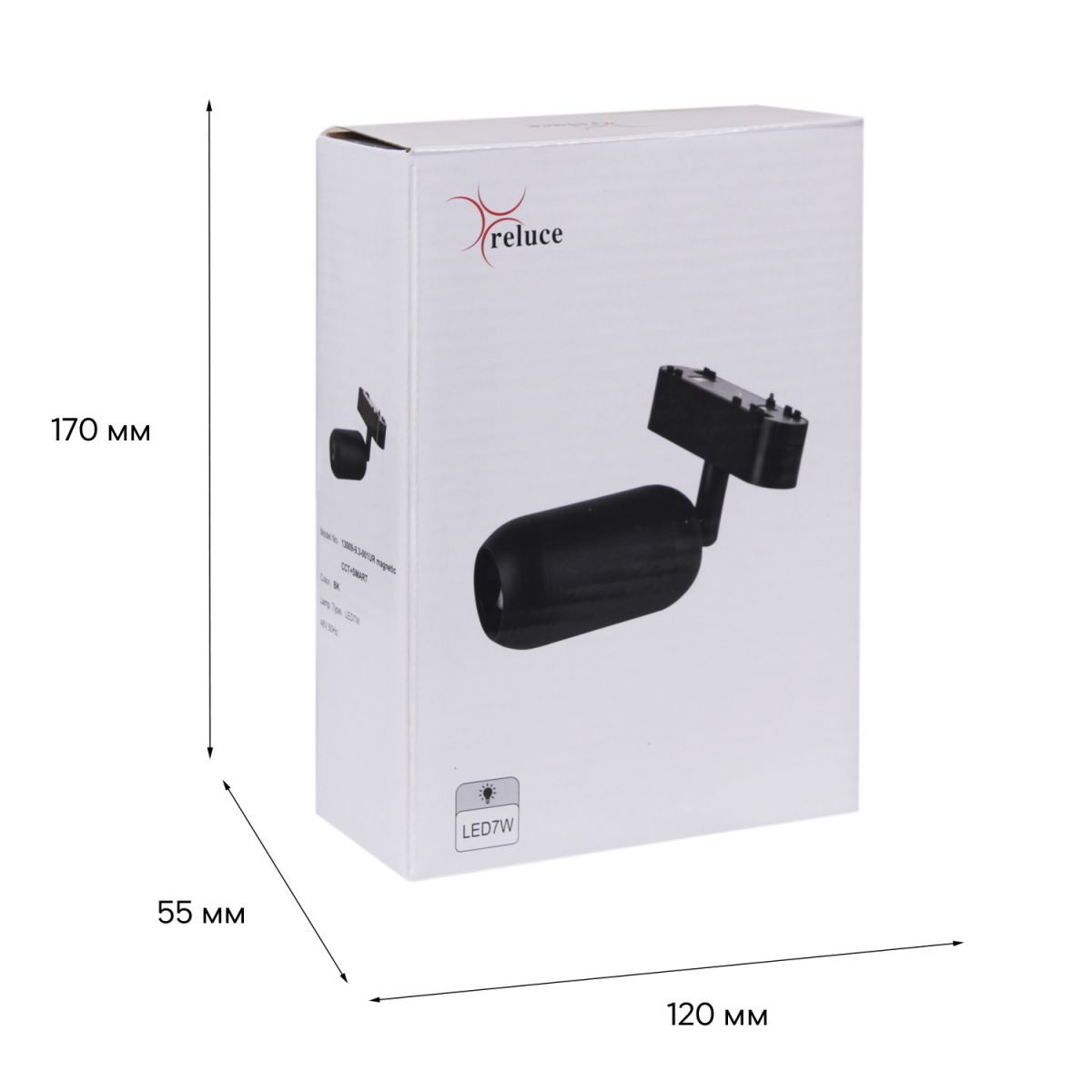 Трековый магнитный светильник (CCT+SMART) Reluce 13009-9.3-001UR magnetic Led7W BK CCT+SMART