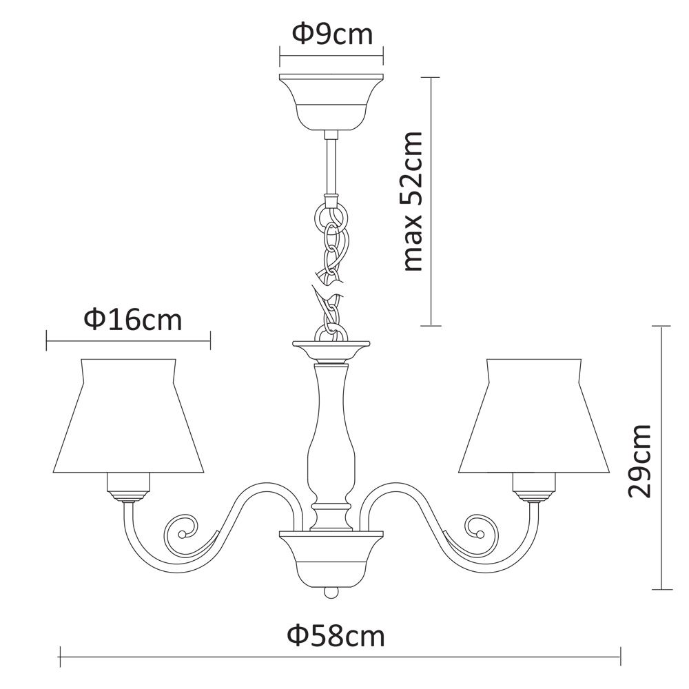 Подвесная люстра Arte Lamp A7021LM-5WH