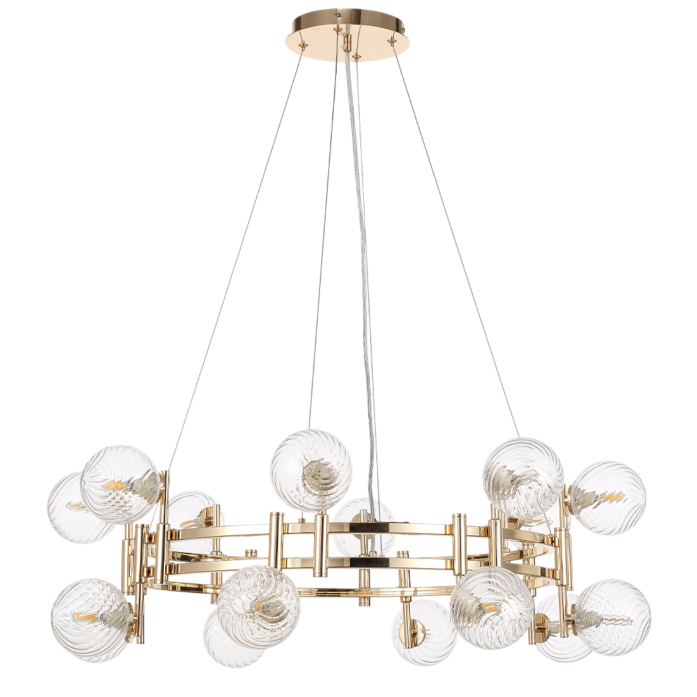 Подвесная люстра Crystal Lux LUXURY SP16 GOLD