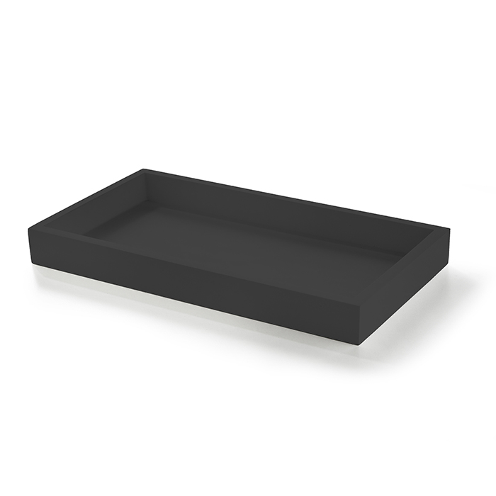 3SC Bemood Black Поднос 27.5х15х4см., настольный, цвет: черный