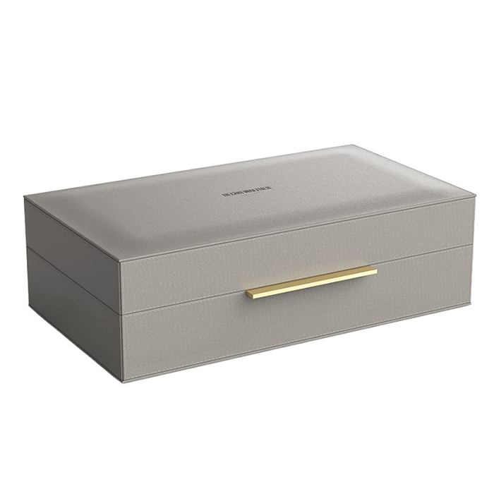Decor Walther Brownie BOX L Коробка универсальная 30х18х9.5см., искусственная кожа, цвет: темно-серый