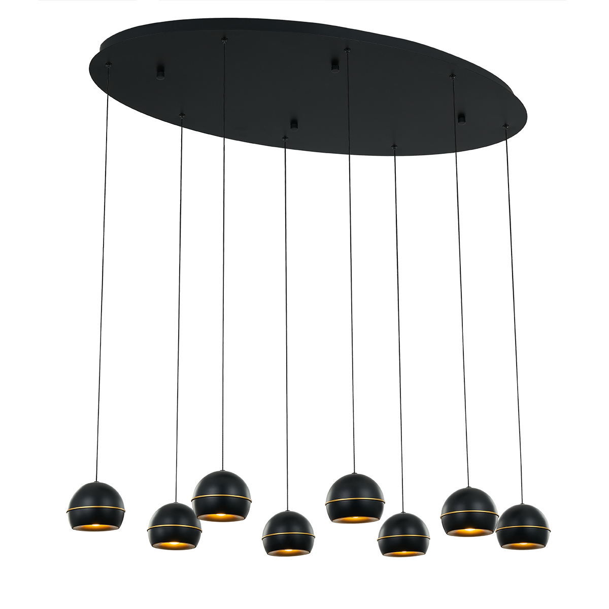 Подвесная люстра DeLight Collection MD21001034-8A black/gold
