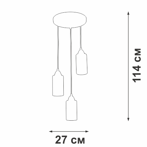 Подвесной светильник Vitaluce V3787-1/3S