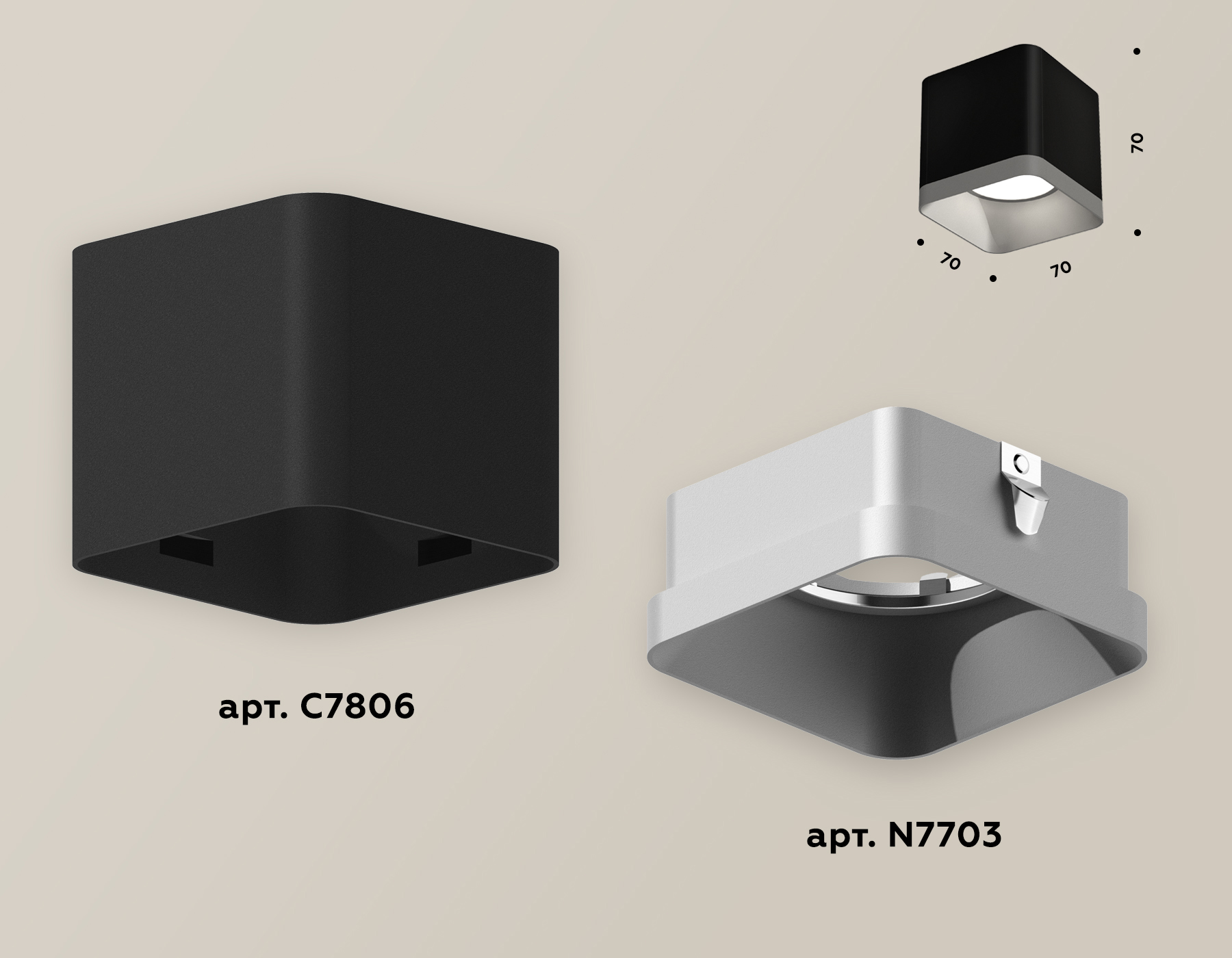 Накладной светильник Ambrella Light Techno XS7806003 (C7806, N7703)