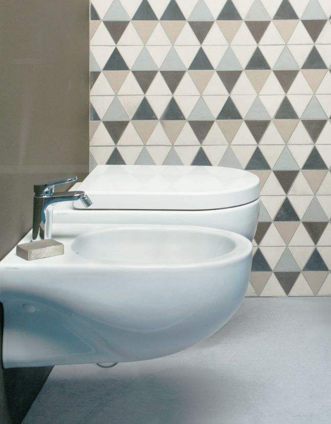Azzurra Nuvola Биде подвесное 55x35xH25 см c 1 отв., с креплением KIT2000CF, цвет: Bianco lucido