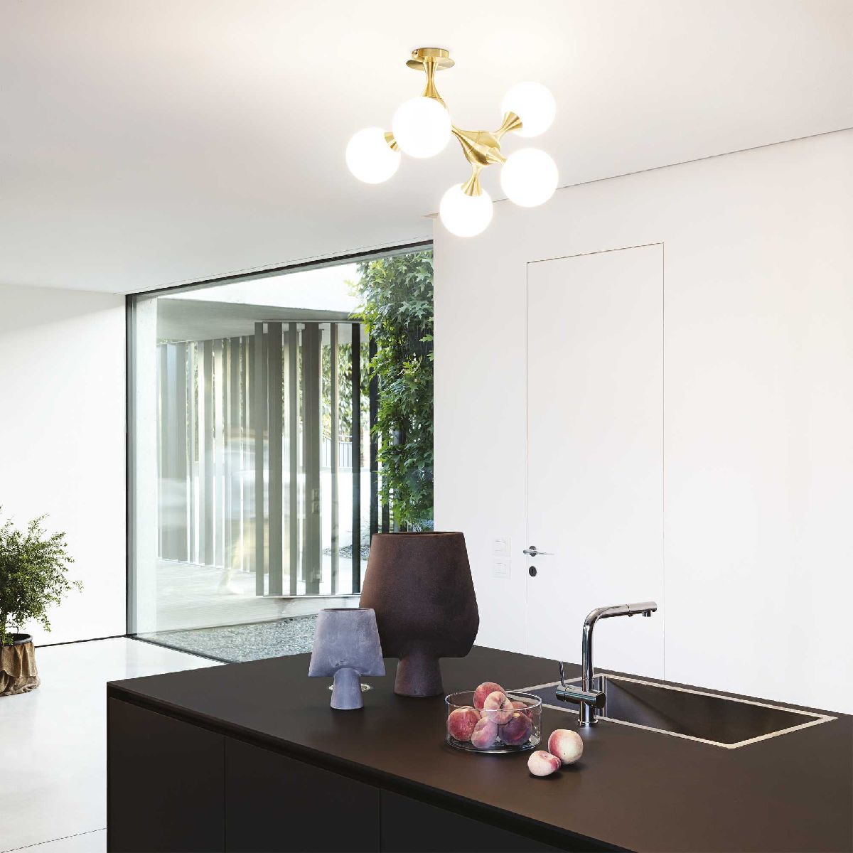 Люстра на штанге Ideal lux NODI PL5 OTTONE 241050