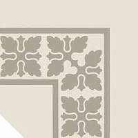 ETRURIA DESIGN VINTAGE Pattern 3: Bordura Angolo Monocolore (Bianco decoro Nero)