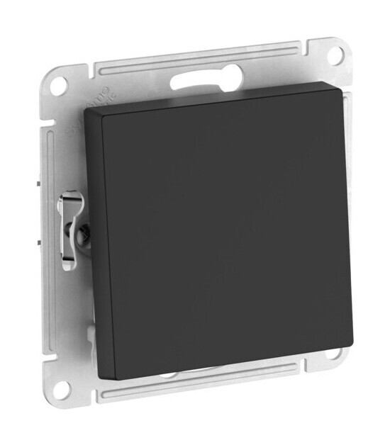 Переключатель 1-клавишный, сх.6, 10АХ, мех., быстрозажим. клем. Systeme Electric AtlasDesign Карбон ATN001061S
