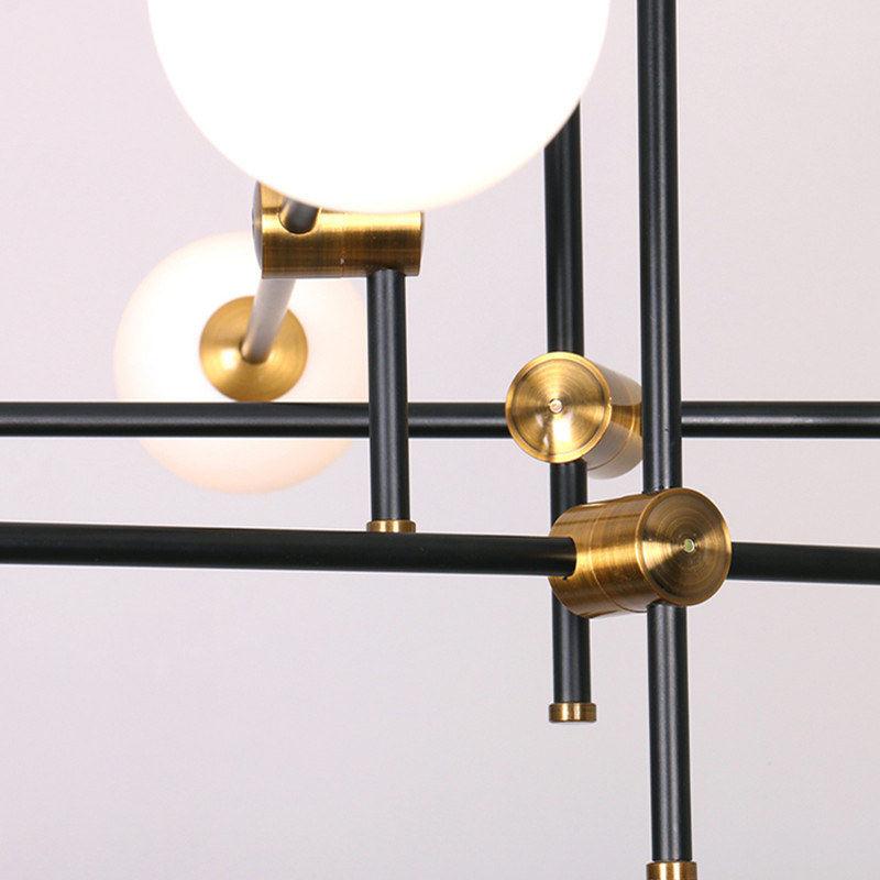 Люстра на штанге Delight Collection Bistro Globe 9389P/6 black/gold
