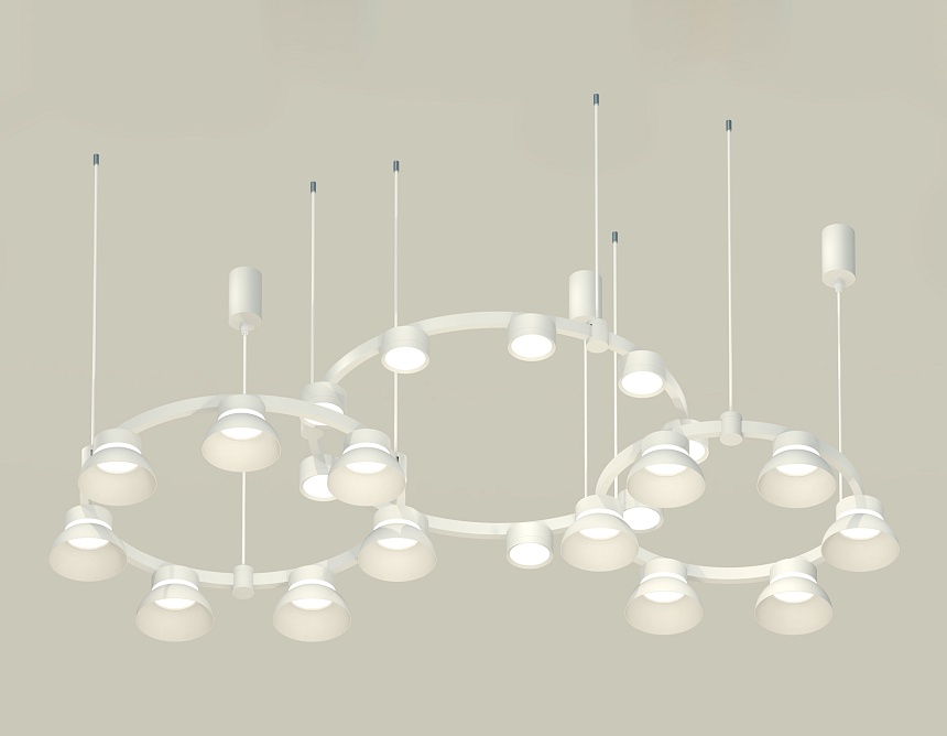 Комплект подвесного светильника Ambrella Light Techno Ring XR92082010 (A9208x3, C9241, C9236, C9231, N8112, N8140)