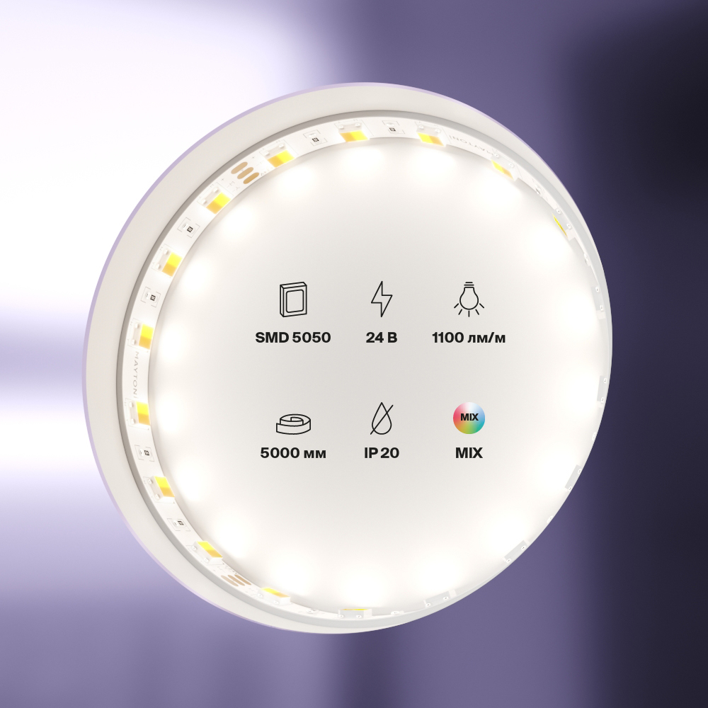 Светодиодная лента Maytoni Technical Led strip 24В 5050+5050 14,4Вт/м 5м IP20 20043